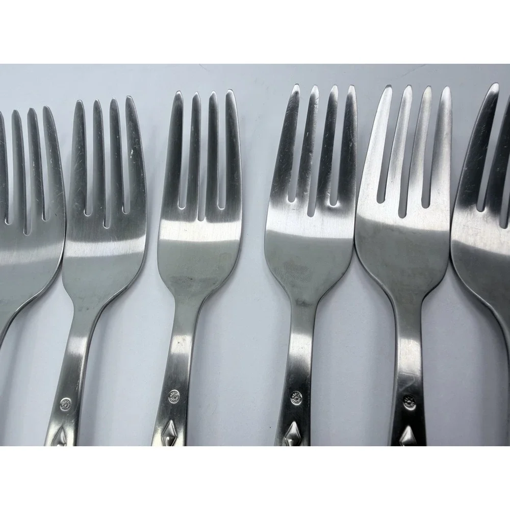 Wallace Taos Stainless Steel Dinner Forks Set Of 8 China 18/10 Southwest